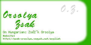 orsolya zsak business card